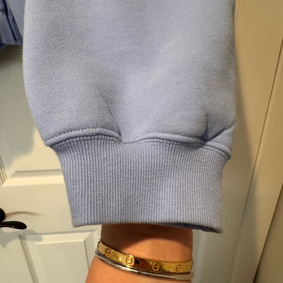 Aritzia Women’s Cozy Sweatfleece Mega Zip Hoodie in “Wildflower Blue” Size XL💜💙 - Picture 5 of 10